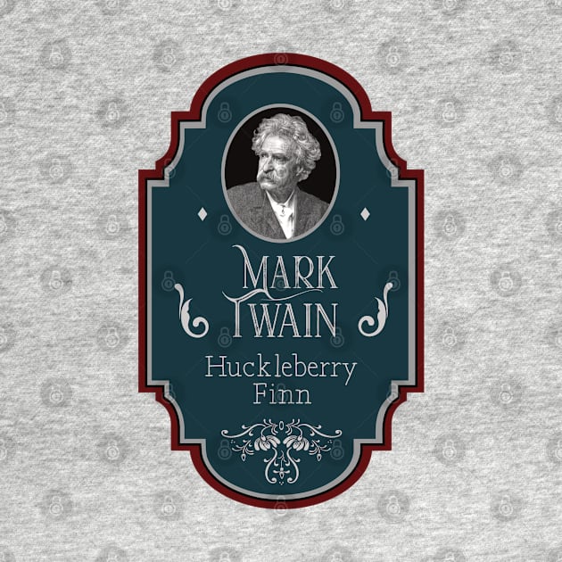 Mark Twain Iconic Author T-Shirt by blackjackdavey